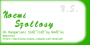 noemi szollosy business card